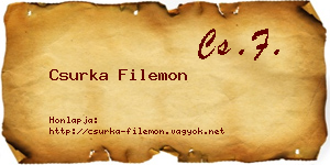 Csurka Filemon névjegykártya